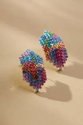 Disco Crystal Post Earrings