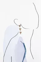 Crystal Bow Drop Earrings