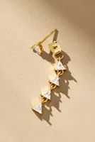 Dainty Crystal Triangle Drop Earrings