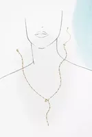 Delicate Beaded Monogram Necklace