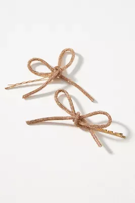 Room Shop Sparkle Bow Bobby Pins, Set of 2