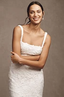 Jenny by Yoo Greta Square-Neck Lace Wedding Gown