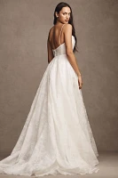 Jenny Yoo Aveline Cowl-Neck Corset Silk Organza Wedding Gown