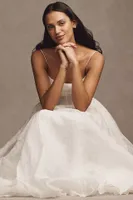 Jenny Yoo Aveline Cowl-Neck Silk Organza Wedding Gown
