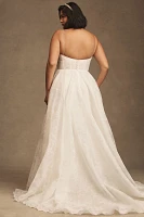 Jenny Yoo Aveline Cowl-Neck Corset Silk Organza Wedding Gown