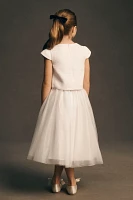 Gió Bespoke Mallory Tweed Top & Tulle Skirt Flower Girl Set