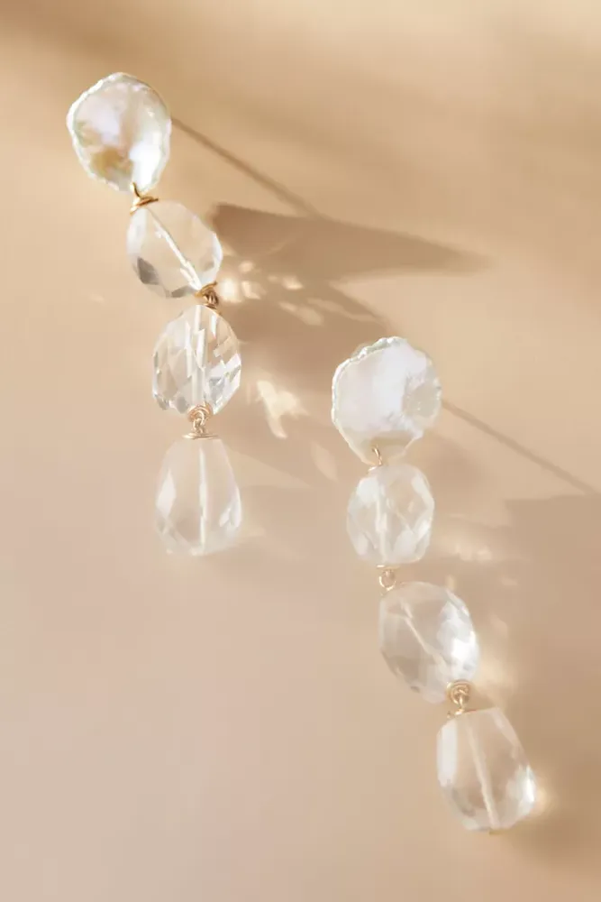 Adorn Pili Crystal Drop Earrings