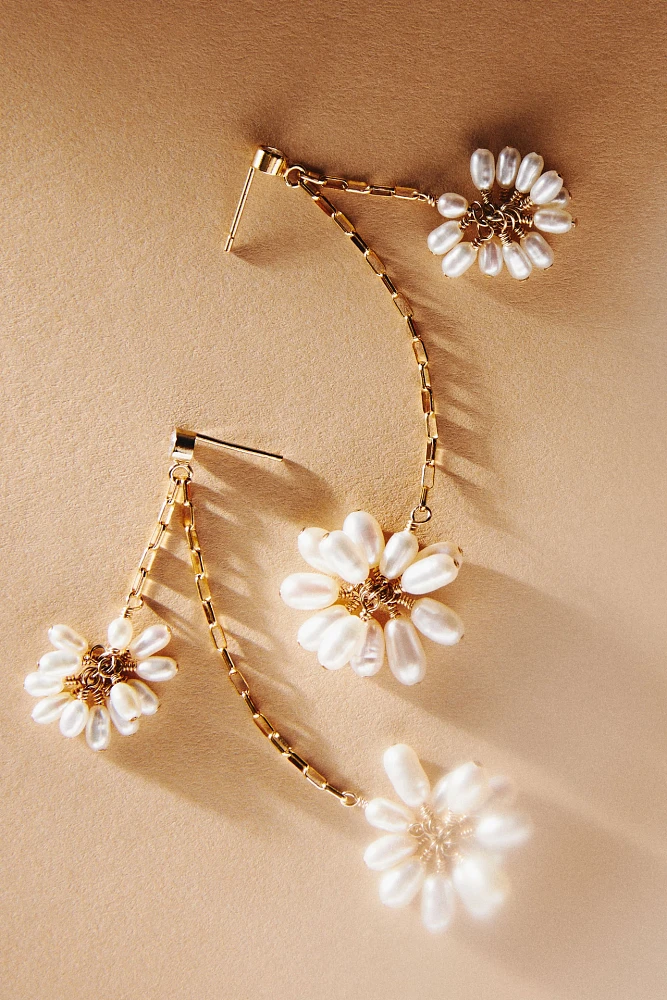 Christine Elizabeth Double Fleurette Earrings