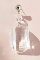 Multi-Shape Clear Stone Drop Earrings