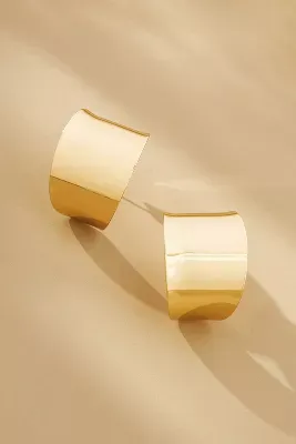 Ultra-Wide Huggie Hoop Earrings
