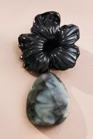 Resin Flower Drop Earrings