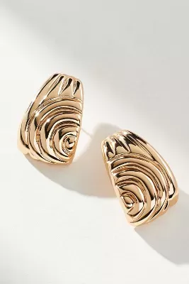 Swirl Cut Post Earrings