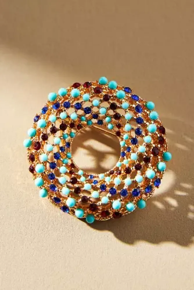 Beaded Cyclone Brooch