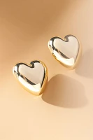 Oversized Heart Stud Earrings