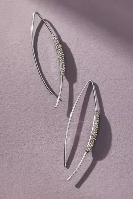 Pavé Bar Threader Earrings