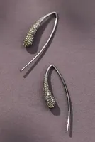 Pavé Teardrop Threader Earrings