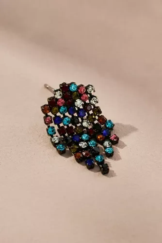 Mini Crystal Fringe Post Earrings