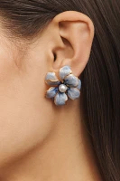 The Pink Reef Handpainted Floral Post Earrings