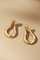 Metal Horseshoe Drop Earrings