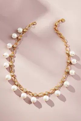 Pearl Charm Chain Necklace