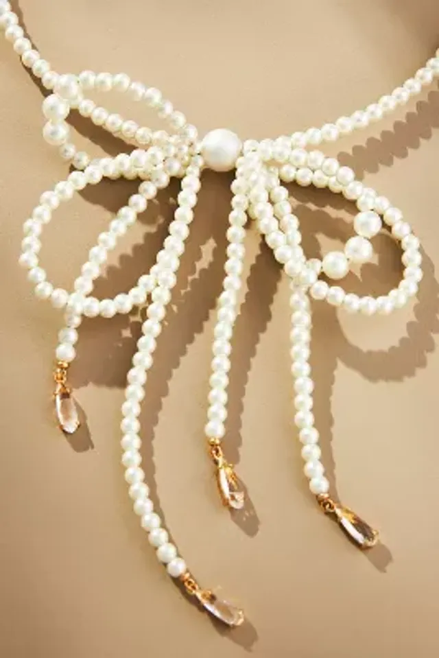 By Anthropologie Pearl Bow Brooch