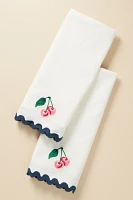 Maeve by Anthropologie Embroidered Cherries Hand Towels, Set of 2