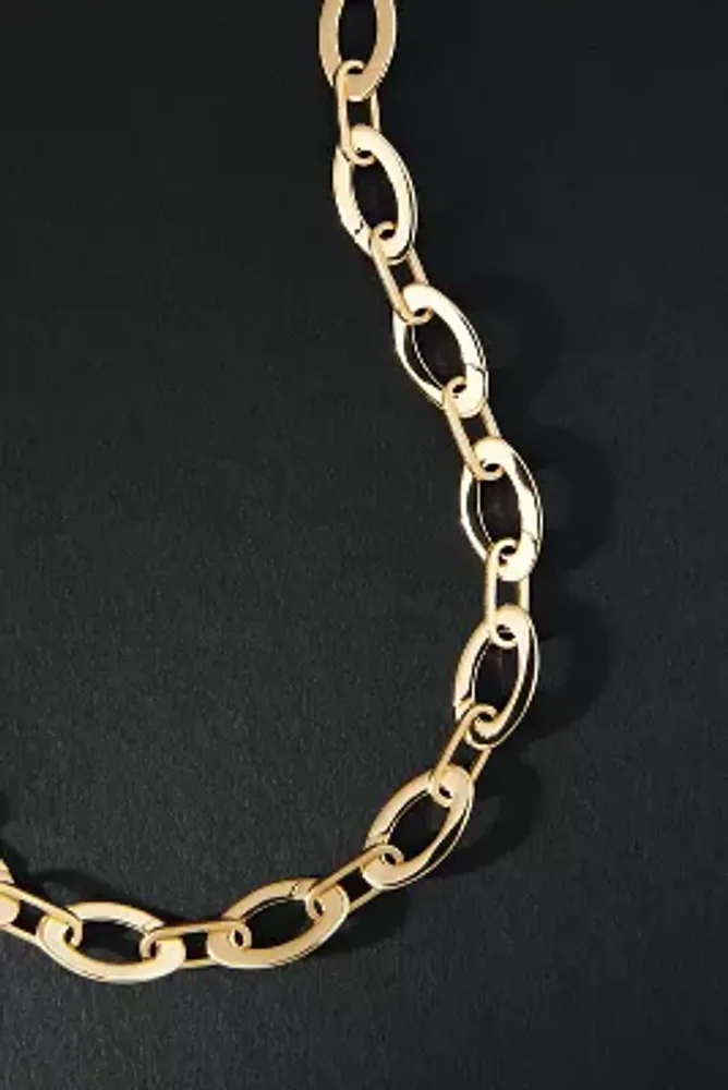 Flat Metal Link Necklace