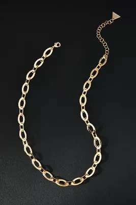 Flat Metal Link Necklace