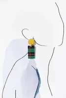 Sunshine Tienda Winter Plaid Drop Earrings