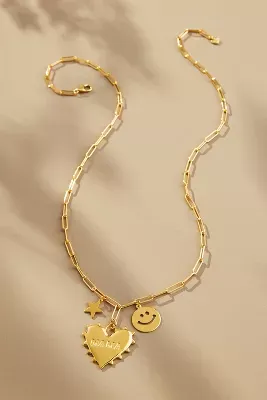 Hart Mama Smiley Charm Necklace