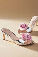 Black Suede Studio Josephina Rosette Heels