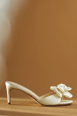 Black Suede Studio Josephina Rosette Heels