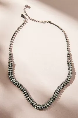 Squiggle Crystal Collar Necklace