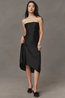 BHLDN Isla Strapless Stretch Satin Column Midi Dress