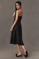 BHLDN Isla Strapless Stretch Satin Column Midi Dress