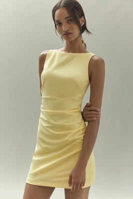 BHLDN Blair Stretch Crepe High-Neck Mini Dress