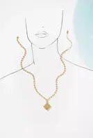 Diamond-Shaped Pendant Necklace