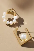 Casual Pearl Earrings, Set of 2