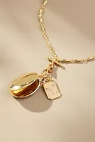 Layered Chain Locket Necklace