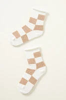 Plush Grid Socks