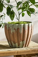 Ribbed Terracotta Taper Pot