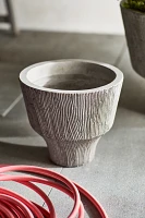 Fluted Textured Concrete Planter