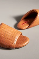 Simon Miller Bubble Faux Leather Woven Slide Sandals