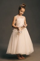 Princess Daliana Sparkle Appliqué Flower Girl Dress