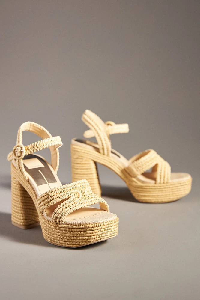 Dolce Vita Lacye Woven Platform Heels