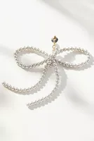 Pearl Bow Drop Earrings
