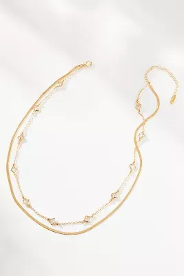 Herringbone Crystal Necklace