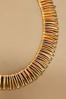 Frayed Metal Collar Necklace
