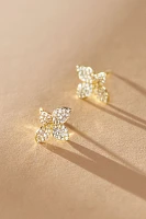 Adina Eden Pavé Fancy Flower Stud Earrings