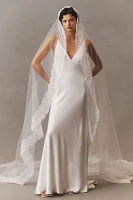 Amsale Chantilly Lace Cathedral Veil